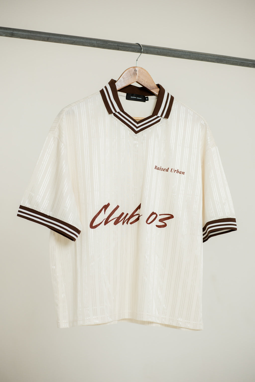 Stripe Polo Collar T-Shirt
