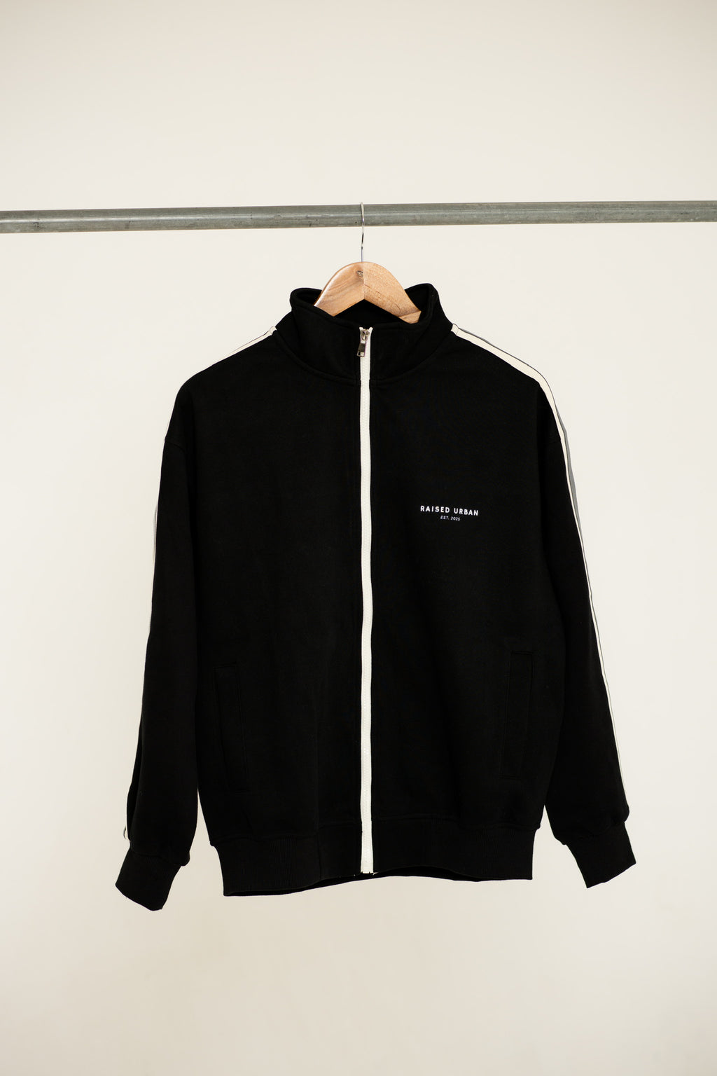 Side-Stripe Stand Collar Jacket